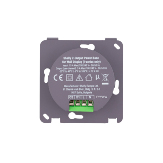Shelly 2-Output PowerBase Wall Display